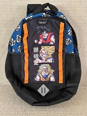Dragon Ball Z Kids Backpack in Black, Blue & Orange